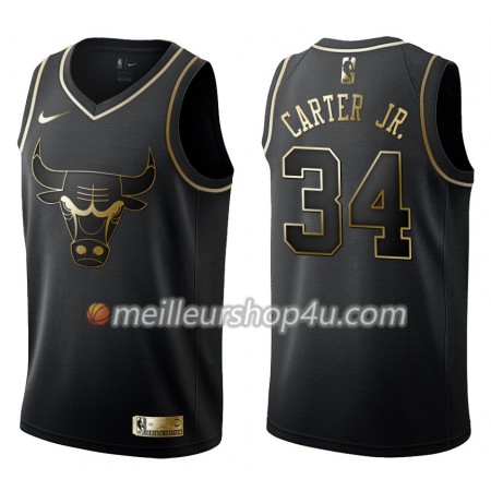 Maillot Basket Homme Chicago Bulls Wendell Carter Jr. 34 Nike Noir Gold Edition Swingman
